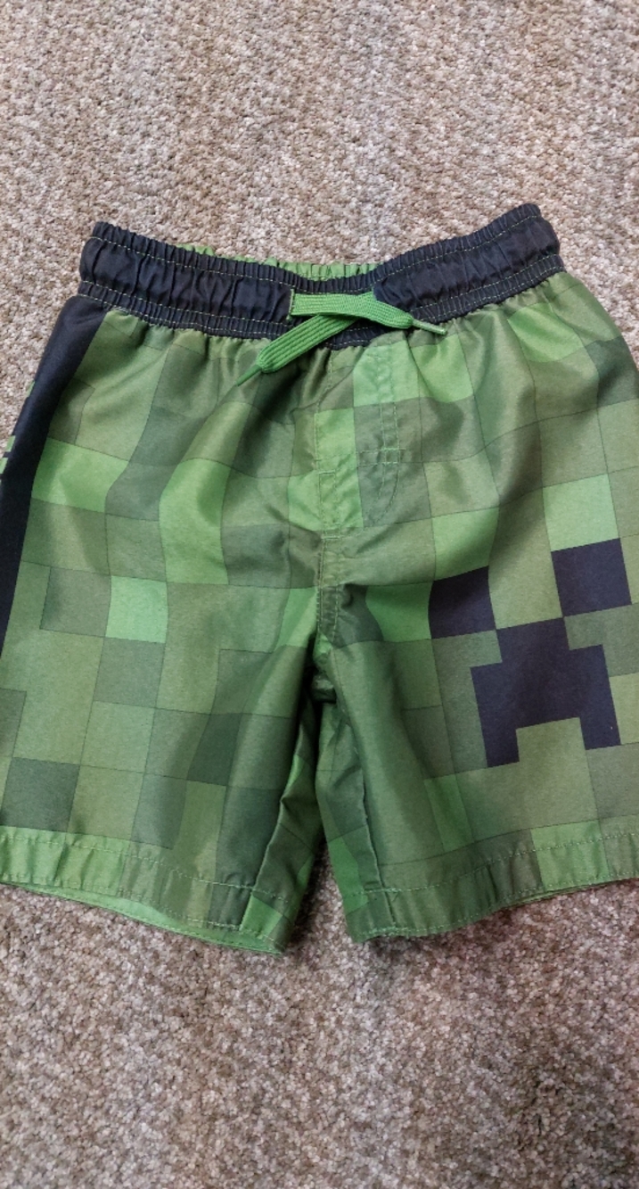 Boy's Minecraft Swim/Play Shorts with Drawstring